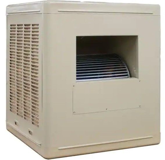 Photo 1 of (SCRATCHED; BENT EDGES) Hessaire 3,800 CFM Side-Draft Aspen Roof/Side Evaporative Cooler for 14 in. Ducts 1,100 sq. ft. (Motor Not Included)