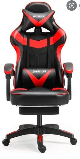 Photo 1 of (PARTS ONLY; TORN MATERIAL) black and red gaming chair