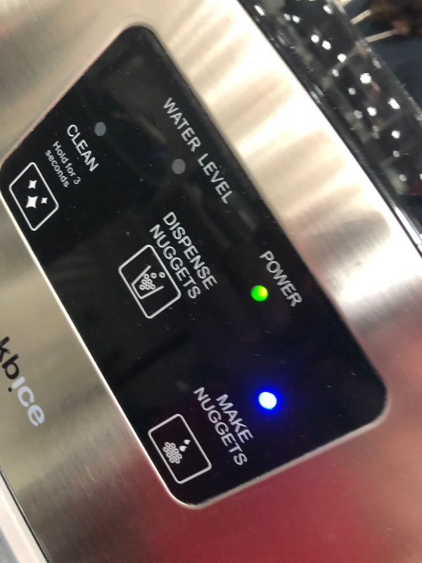 Photo 6 of (NOT FUNCTIONAL; DAMAGED ACCESSORIE; SCRATCHED) KBice Self Dispensing Countertop Nugget Ice Maker, Crunchy Pebble Ice Maker, Sonic Ice Maker?Produces Max 30 lbs of Nugget Ice per Day, Stainless Steel Display Panel
