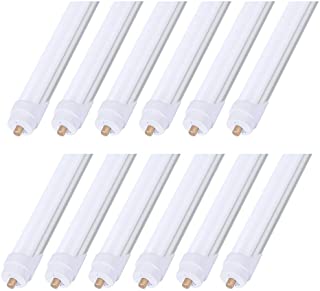 Photo 1 of (BENT FRAMES) 8ft LED Bulbs,8 Foot LED Shop Light, F96T12 T12 Bulb Fluorescent Replacement, T8 96" 45Watt FA8 Single Pin LED Tube Lights 5400LM, Ballast Bypass, 6000k, Milky Cover, Workshop, Warehouse(12 Pack)
