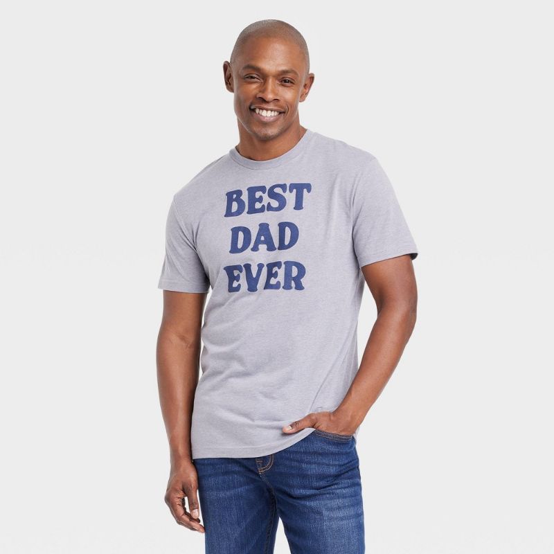 Photo 1 of Men's Father's Day Best Dad Ever Short Seeve Graphic T-Shirt - Heathered, Size 
