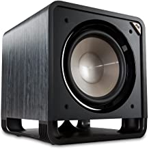 Photo 1 of (WARPED CORNER) Polk Audio HTS 12 Powered Subwoofer with Power Port Technology | 12” Woofer, up to 400W Amp | For the Ultimate Home Theater Experience | Modern Sub that Fits in any Setting | Washed Black Walnut