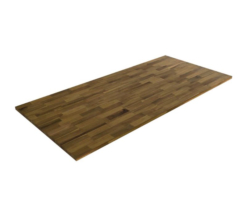 Photo 1 of (CRACKED/SCRATCHED TABLE; DAMAGED CORNERS) INTERBUILD 72-inch X 25.5-inch X 1-inch, Acacia Kitchen Countertop, Brown Hardwax Oil, Food-Safe
