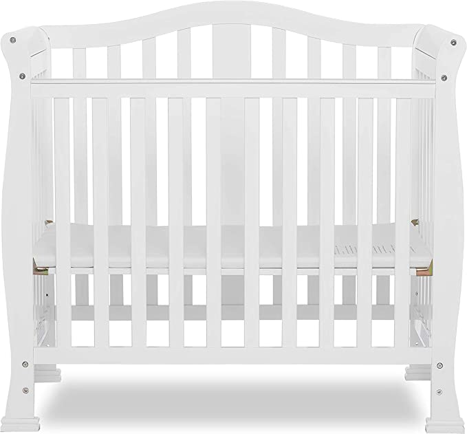 Photo 1 of Dream On Me Addison 4-in-1 Convertible Mini Crib in White, Greenguard Gold Certified
