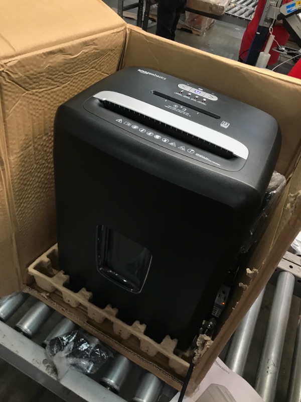 Photo 2 of Amazon Basics Micro Cut Paper Shredder and Credit Card CD Shredder with 6 Gallon Bin, 12 Sheet Capacity
