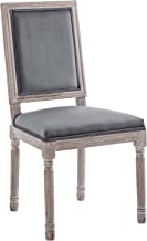 Photo 1 of (BROKEN OFF LEGS) Modway Court French Vintage Performance Velvet Dining Chair in Natural Gray