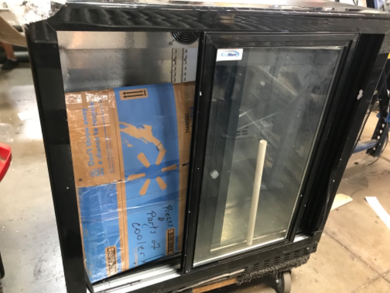 Photo 2 of *NONFUNCTIONAL* KoolMore 35 in. Two-Door Back Bar Refrigerator – 7.4 Cu. Ft.
