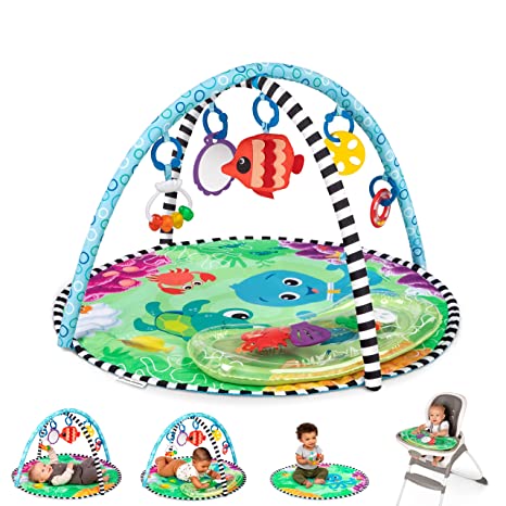 Photo 1 of Baby Einstein Sea Floor Explorers 2-in-1 Water Mat Portable Tummy Time Activity Play Gym
