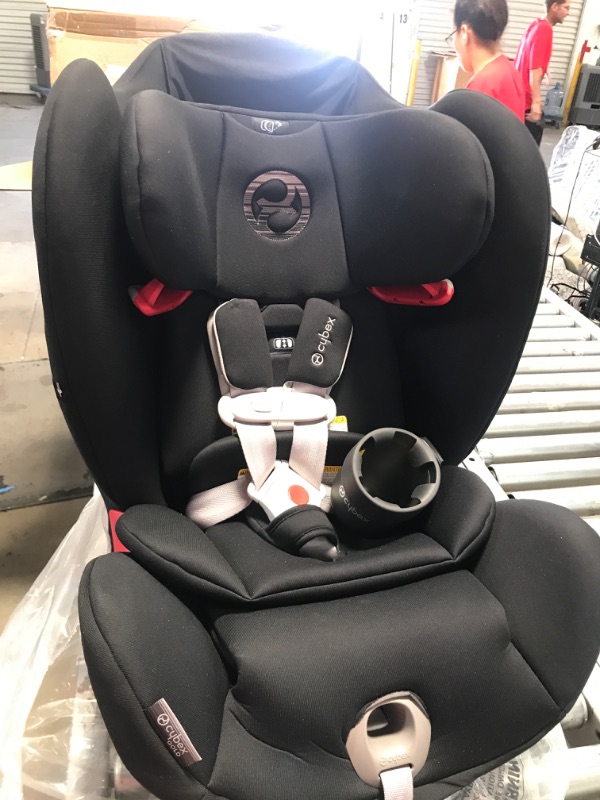 Photo 2 of Cybex Eternis S, All-in-One Convertible Car Seat, Use from Birth to 120 lbs, Reclining 12-Position Height-Adjustable Headrest, Side Impact Protection, Lavastone Black
