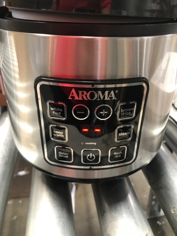 Photo 1 of Aroma Housewares ARC-914SBD Digital Cool-Touch Rice Grain Cooker and Food Steamer, Stainless, Silver, 4-Cup (Uncooked) / 8-Cup (Cooked)

