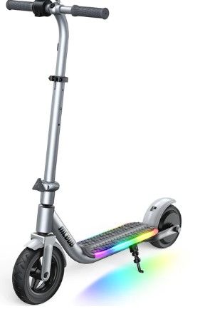 Photo 1 of MCBOB Electric Scooter for Kids/ES1 for Kids Age 8+, with Upgraded Battery, 5 Colors LED Light, 3 Speeds Max 10mph, Adjustable Heights, Foldable and Lightweight(Sliver)
