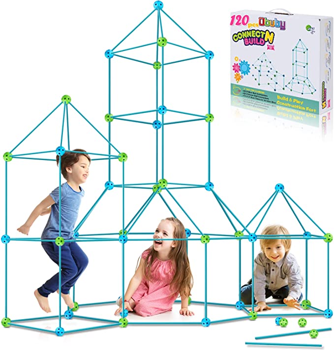 Photo 1 of Obuby Kids Fort Building Kit 120 Pieces Construction STEM Toys for 5 6 7 8 9 10 11 12 Years Old Boys and Girls Ultimate Forts Builder Gift Build DIY Educational Learning Toy for Indoor & Outdoor
