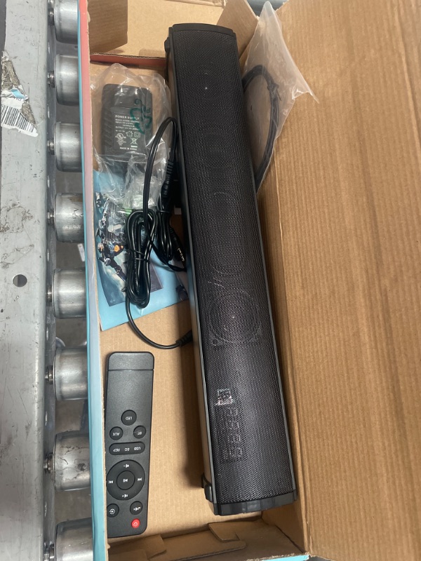 Photo 2 of 2.1 CH 16 inch 60W Sound Bar with Built-in Subwoofer Much Better Bass for TV/Movies, Opt/AUX in/USB/TF/Bluetooth Connection, 6 EQ Modes for TV/DVD Player/PC/Gaming/Phones
