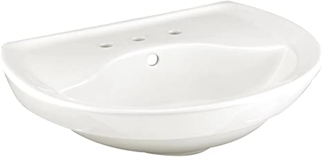 Photo 1 of American Standard 0268.008.020 Ravenna Pedestal Sink Basin with 8-Inch Faucet Spacing and without Towel Bar, White
