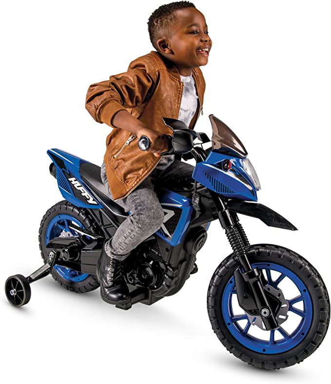 Photo 1 of Huffy 6V Kids Electric Battery-Powered Ride-On Motorcycle Bike Toys w/Training Wheels, Engine Sounds, Charger
