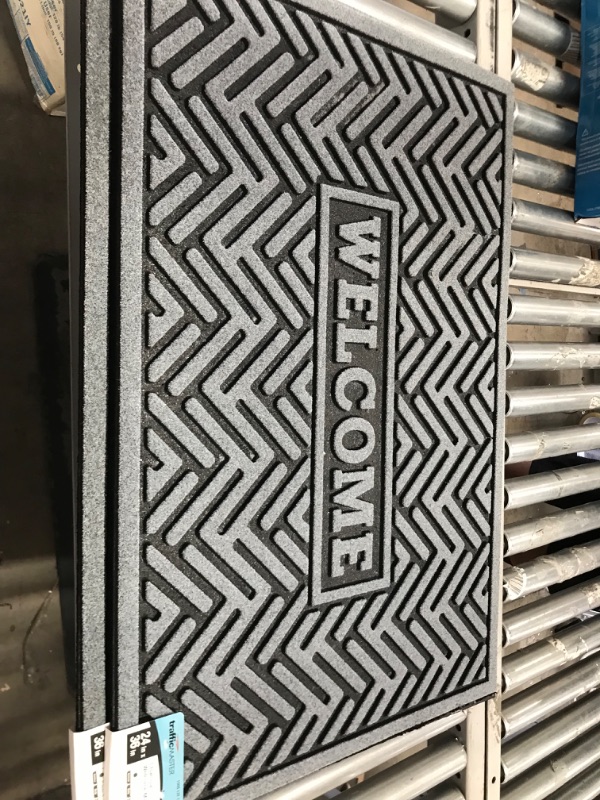 Photo 2 of 2PK-TrafficMaster Geo Welcome Charcoal 24 in. x 36 in. Door Mat