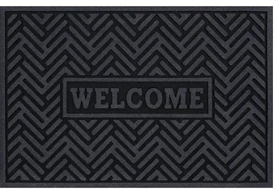 Photo 1 of 2pk-TrafficMaster Geo Welcome Charcoal 24 in. x 36 in. Door Mat