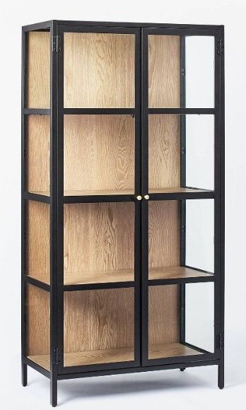 Photo 1 of 60" Crystal Cove Glass Cabinet Black - Threshold™ designed with Studio McGee

