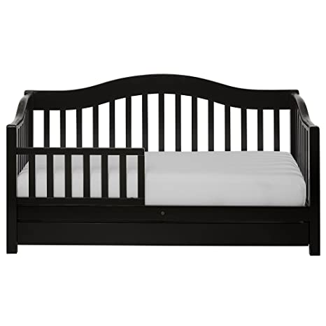 Photo 1 of Dream On Me Toddler Day Bed in Black, Greenguard Gold Certified 54.5x29x28 Inch (Pack of 1)

