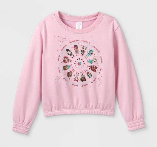 Photo 1 of SIZE 6-6X-Girls' L.O.L. Surprise! Constellations Sweatshirt - Pink

