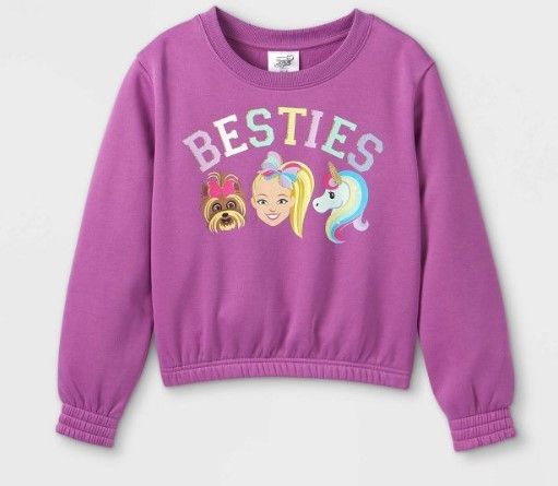 Photo 1 of SIZE 6-6X-Girls' JoJo Siwa Sweatshirt - Purple

