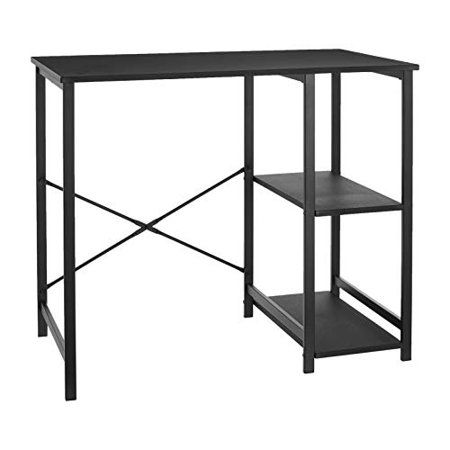 Photo 1 of Basics Classic, Home Office Computer Desk with Shelves, Black
