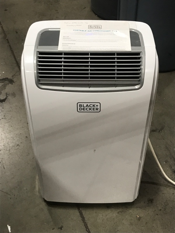 Photo 2 of ***PARTS ONLY*** BLACK+DECKER 8,000 BTU Portable Air Conditioner with Remote Control, White 16.5"D x 26"W x 11.5"H

