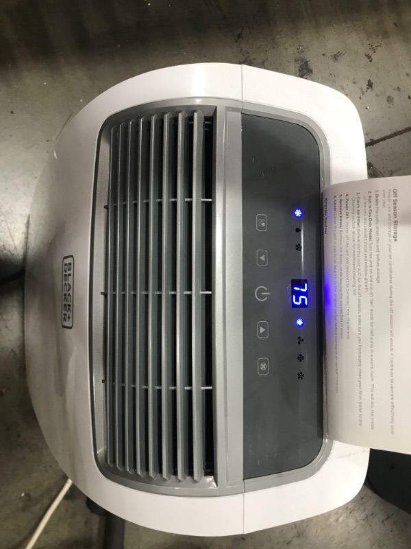 Photo 3 of ***PARTS ONLY*** BLACK+DECKER 8,000 BTU Portable Air Conditioner with Remote Control, White 16.5"D x 26"W x 11.5"H

