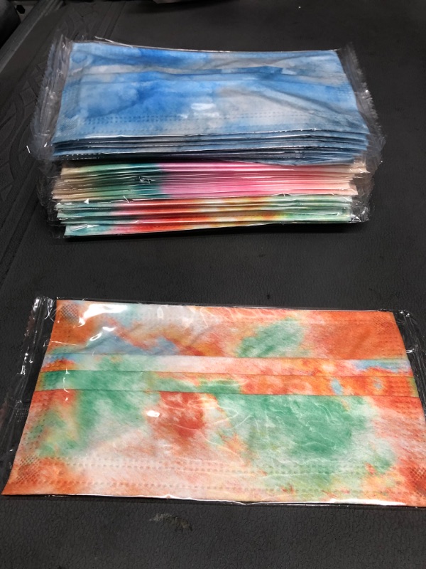 Photo 1 of Disposable Face Mask Individually Wrapped - 50 Pcs Face Mask Non Woven Disposable 3 Ply Earloop for Men and Women