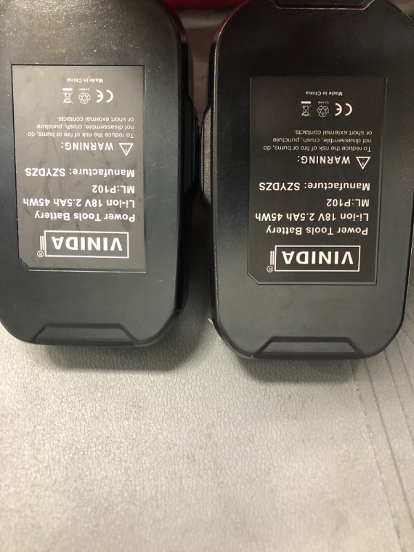 Photo 2 of 2 Pack 2.5Ah P102 18V Lithium Replacement Battery for Ryobi P103 P104 P105 P107 P108 P109 P190 P100 for Ryobi 18 Volt Batteries