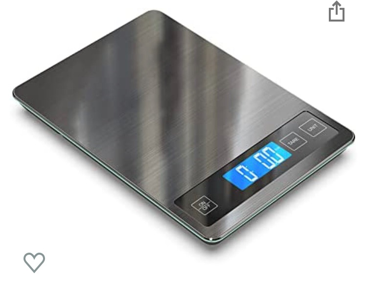 Photo 1 of (DETTACHING TOP LAYER)  Nicewell Food Scale, 22lbs Digital Kitchen Grey Stainless Steel Scale Weight Grams and oz for Cooking Baking, 1g/0.1oz Precise Graduation,Tempered Glass