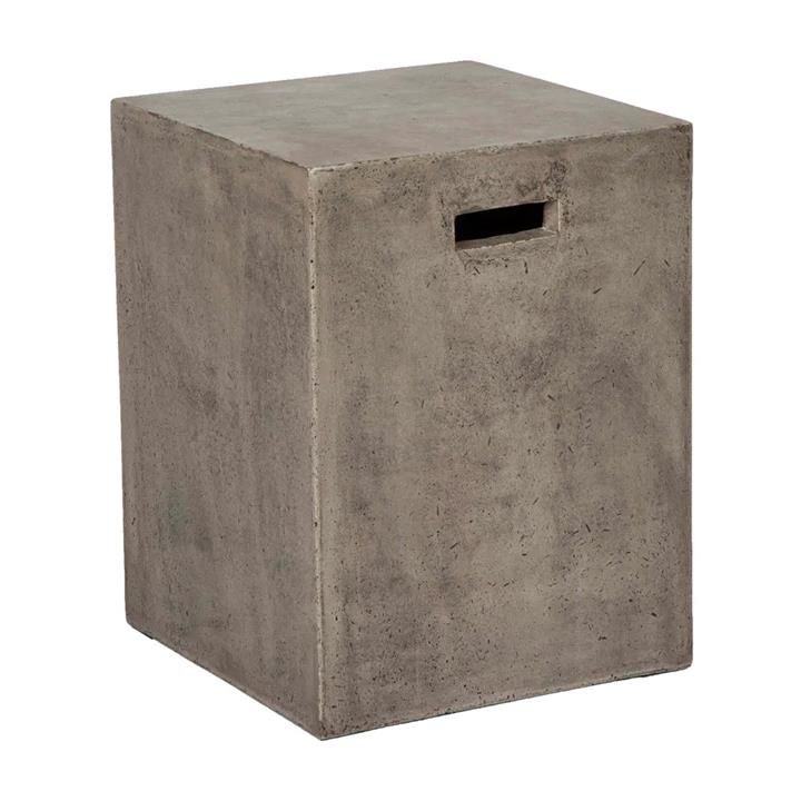 Photo 1 of DOLOMA CONCRETE INDOOR / OUTDOOR SQUARE ACCENT STOOL / SIDE TABLE
