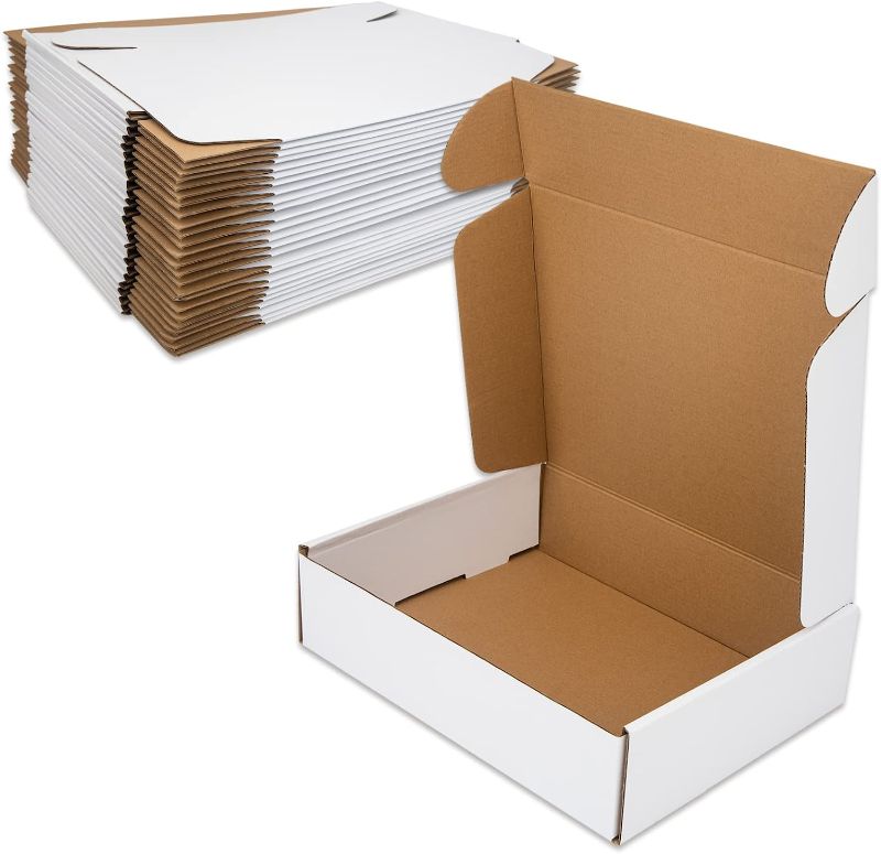 Photo 1 of 12x9x3 Inches Shipping Boxes, Shipping Boxes 12x9x3 (20 Pack) Small White Corrugated Cardboard Boxs for Mailing Shipping Packaging, 12"L x 9"W x 3"H
