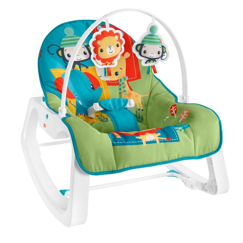 Photo 1 of ***Stock Photo Not Exact*** Fisher-Price Infant-To-Toddler Rocker Jungle Blocks, Baby Seat