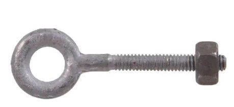 Photo 1 of 1/2-13 x 8 in. Forged Steel Hot-Dipped Galvanized Eye Bolt with Hex Nut in Plain Pattern (5-Pack)
