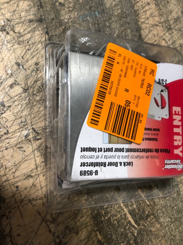 Photo 1 of 1-3/8 in. x 4-1/2 in. Thick Solid Brass Lock and Door Reinforcer, 2-1/8 in. Single Bore, 2-3/8 in. Backset
