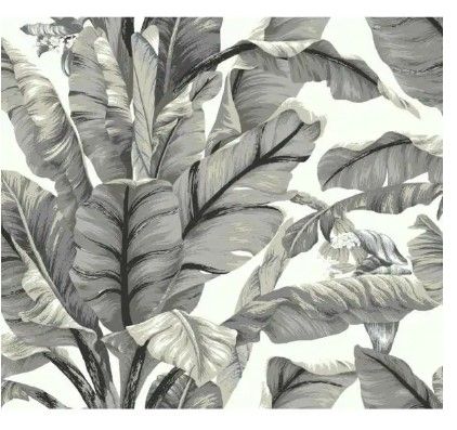 Photo 1 of Banana Leaf Paper Peel & Stick Repositionable Wallpaper Roll (Covers 45 Sq. Ft.)
