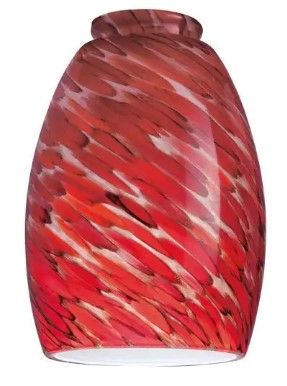 Photo 1 of **SET OF 3**  Westinghouse
6-1/4 in. Handblown Chili Pepper Shade with 2-1/4 in. Fitter and 4-3/8 in. Width
