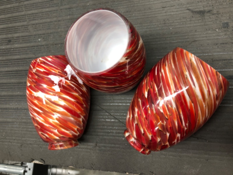 Photo 2 of **SET OF 3**  Westinghouse
6-1/4 in. Handblown Chili Pepper Shade with 2-1/4 in. Fitter and 4-3/8 in. Width