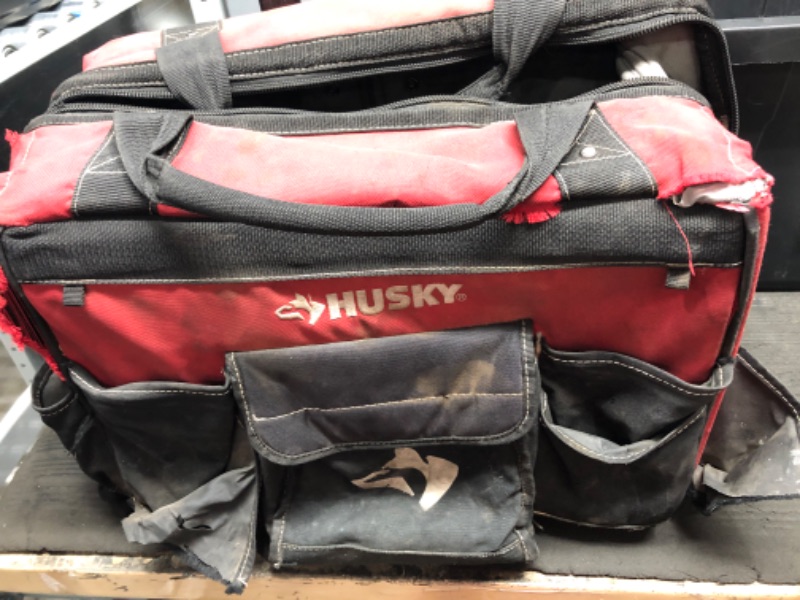 Photo 2 of **DAMAGED** Husky
18 in. 18 Pocket Rolling Tool Bag