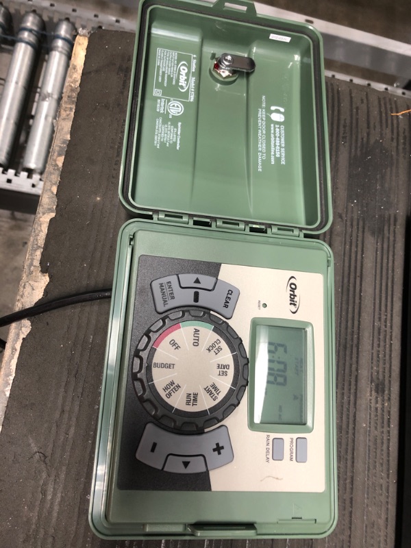 Photo 5 of **MISSING KEY** Orbit 57896 6-Station Outdoor Swing Panel Sprinkler System Timer , Green
