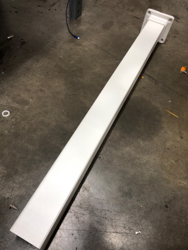 Photo 2 of **Damaged** Aria Railing
3 in. x 3 in. x 36 in. White Powder Coated Aluminum Deck Post Kit