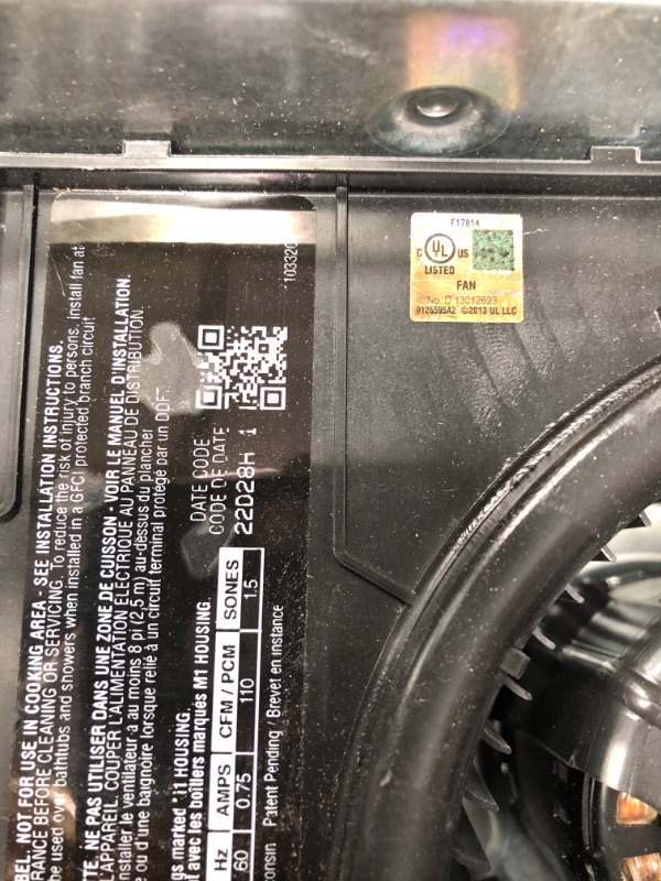 Photo 4 of **MISSING HARDWARE* FAN MAKES NOISE* Broan-NuTone ChromaComfort 110 CFM Ceiling Bathroom Exhaust Fan with Sensonic Stereo Bluetooth Speaker, White