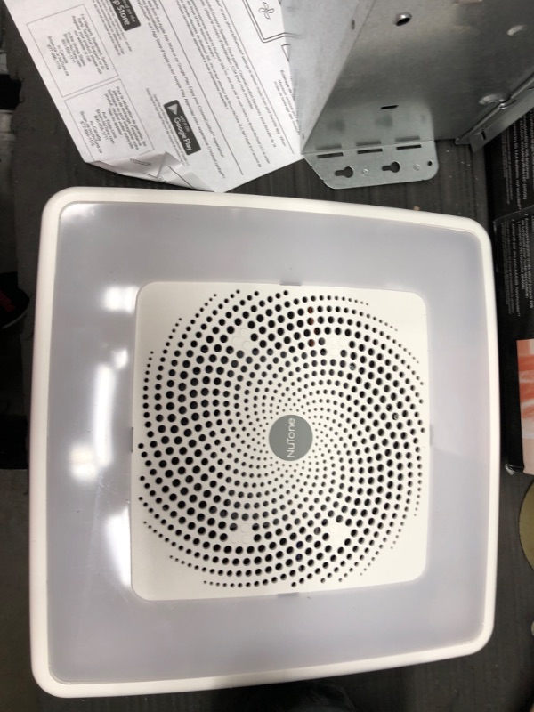 Photo 5 of **MISSING HARDWARE* FAN MAKES NOISE* Broan-NuTone ChromaComfort 110 CFM Ceiling Bathroom Exhaust Fan with Sensonic Stereo Bluetooth Speaker, White