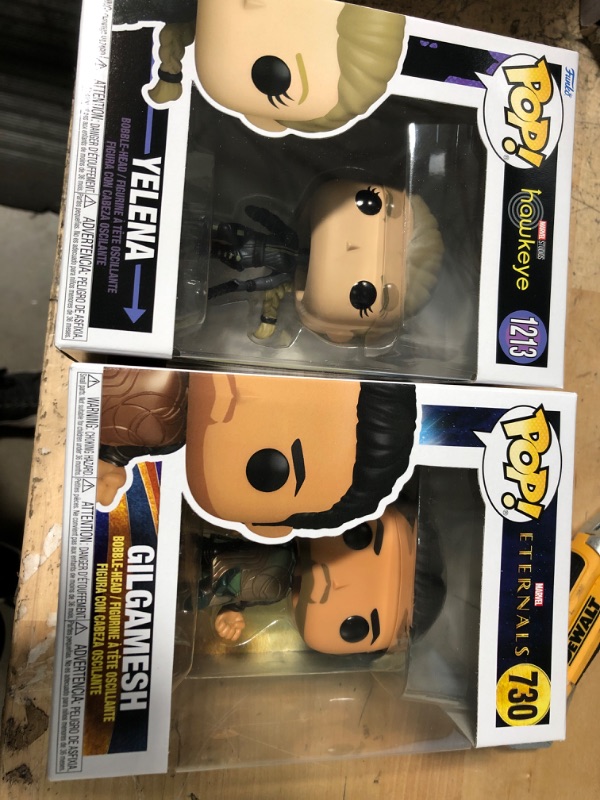 Photo 1 of Hawkeye Yelena Pop! Vinyl Figure  AND 
Funko Pop! Eternals - Gilgamesh with Glow Chase Vinyl Bobblehead
