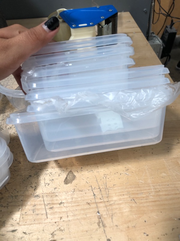 Photo 1 of 32 Piece Food Storage Containers Set with Easy Snap Lids (16 Lids + 16 Containers) - Airtight Plastic Containers for Pantry & Kitchen Organization - BPA-Free Food Containers with Free Labels & Marker
