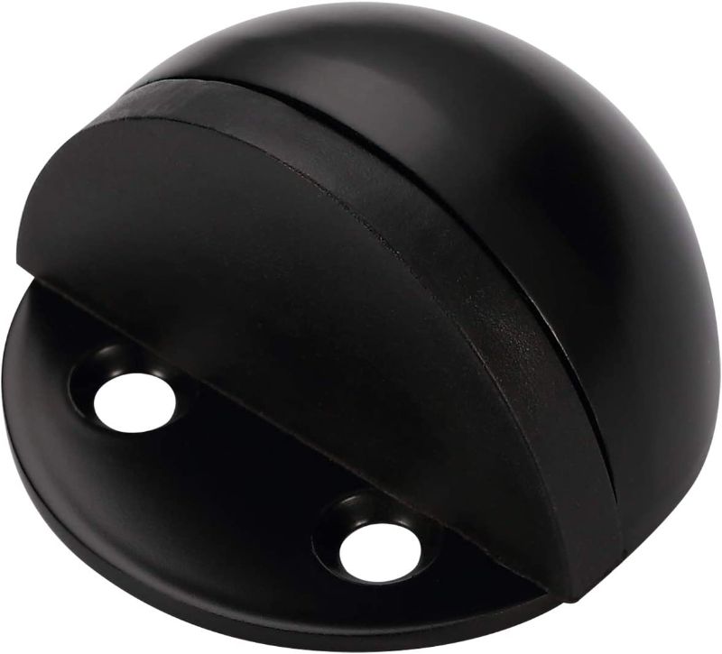 Photo 1 of Alzassbg 5 Pack Matt Black Door Stopper, Contemporary Half Dome Heavy Duty Floor Mounted Floor Door Stopper AL9031MB
