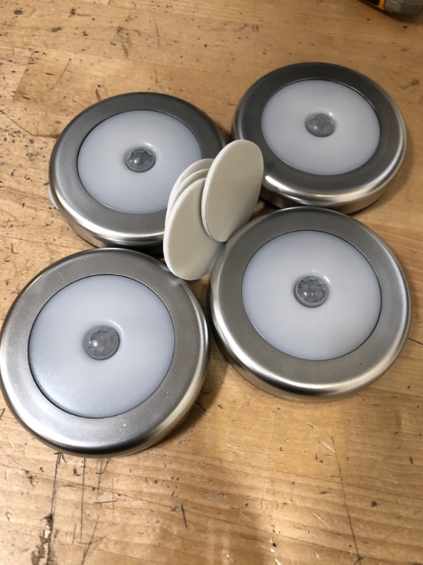 Photo 1 of 4 PACK**GAGAYA Battery Operated Motion Sensor Light Indoor, LED Closet Lights, Battery Night Light Wireless, Stick on Wall Lamps for Pantry, Cabinet, Wardrobe, Kitchen, Stairs, Steps, Hallway
