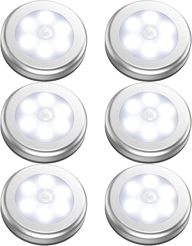 Photo 1 of 4 PACK**GAGAYA Battery Operated Motion Sensor Light Indoor, LED Closet Lights, Battery Night Light Wireless, Stick on Wall Lamps for Pantry, Cabinet, Wardrobe, Kitchen, Stairs, Steps, Hallway
