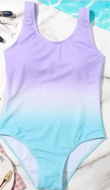 Photo 1 of Girls Ombre One Piece Swimsuit 11-12 YEARL OLD
